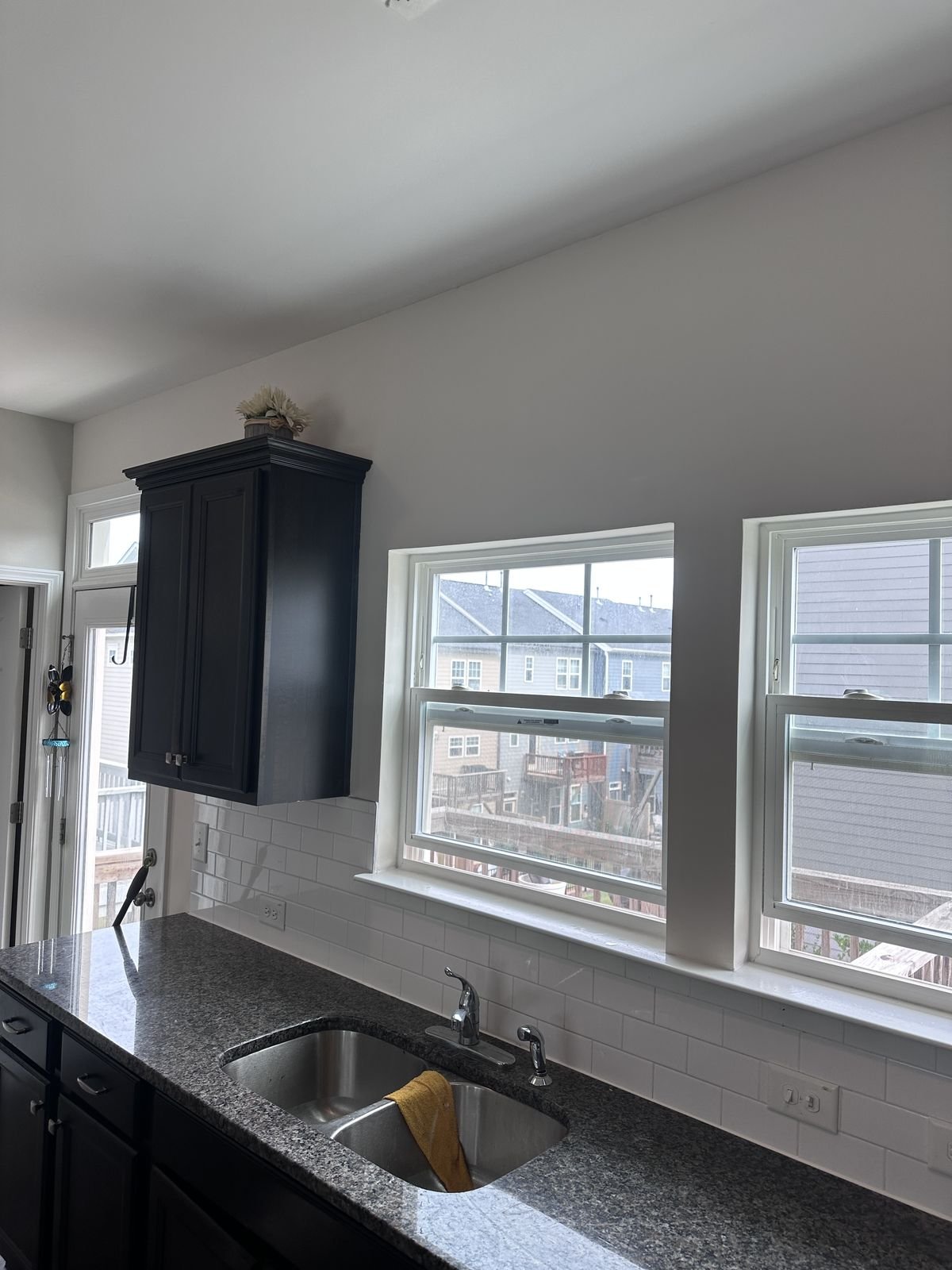 Kitchen windows over the sink after drywall and sill repair — Triangle Home Handyman, Apex NC