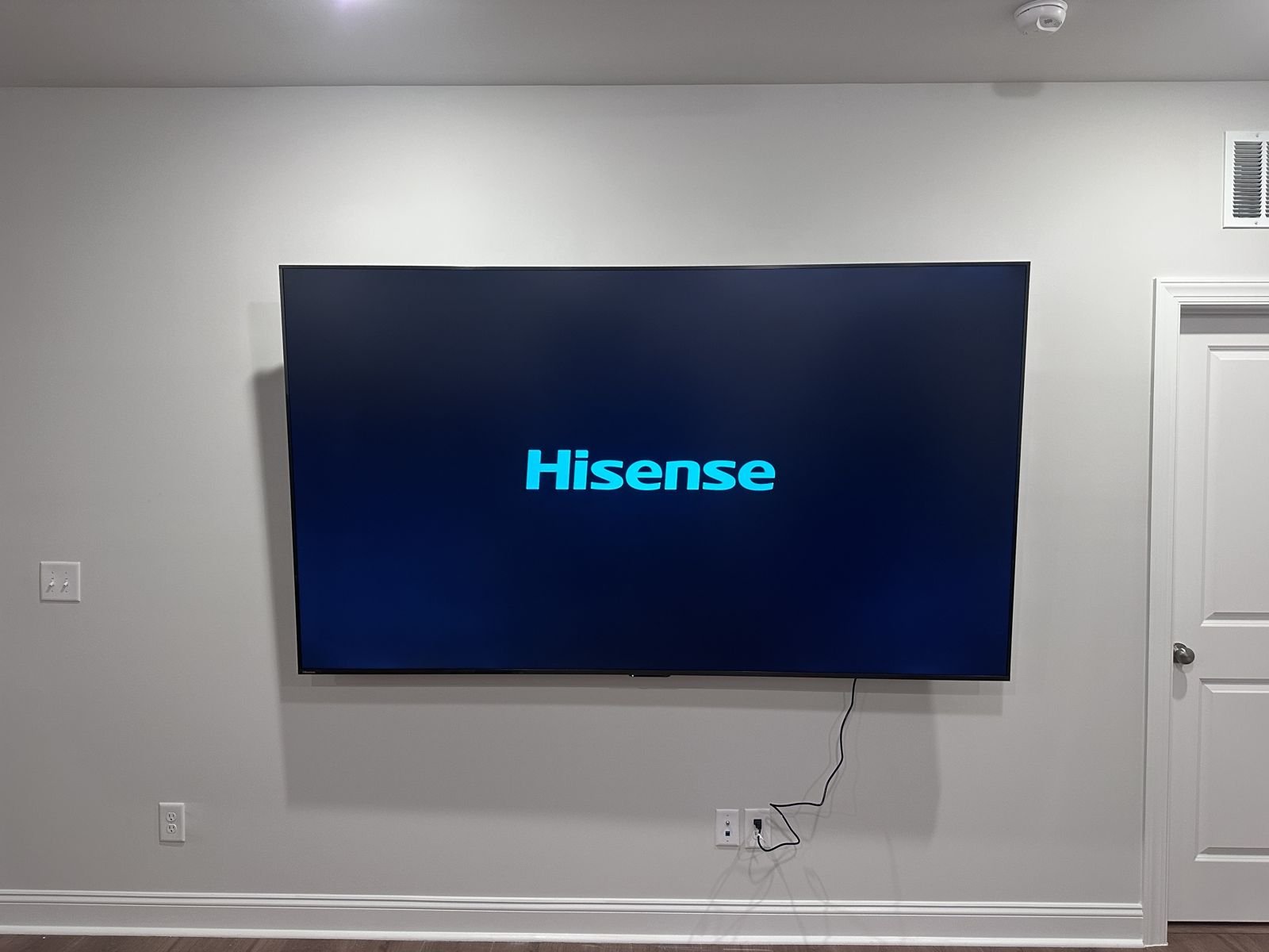 98" TV wall mounted — Triangle Home Handyman, Apex NC